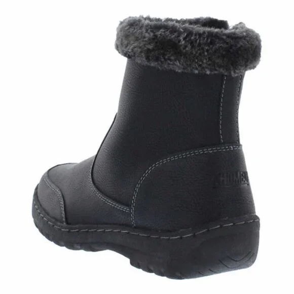 New Khombu Addison All Weather Women's Boot Black Memory Foam Size 9 - Picture 4 of 6